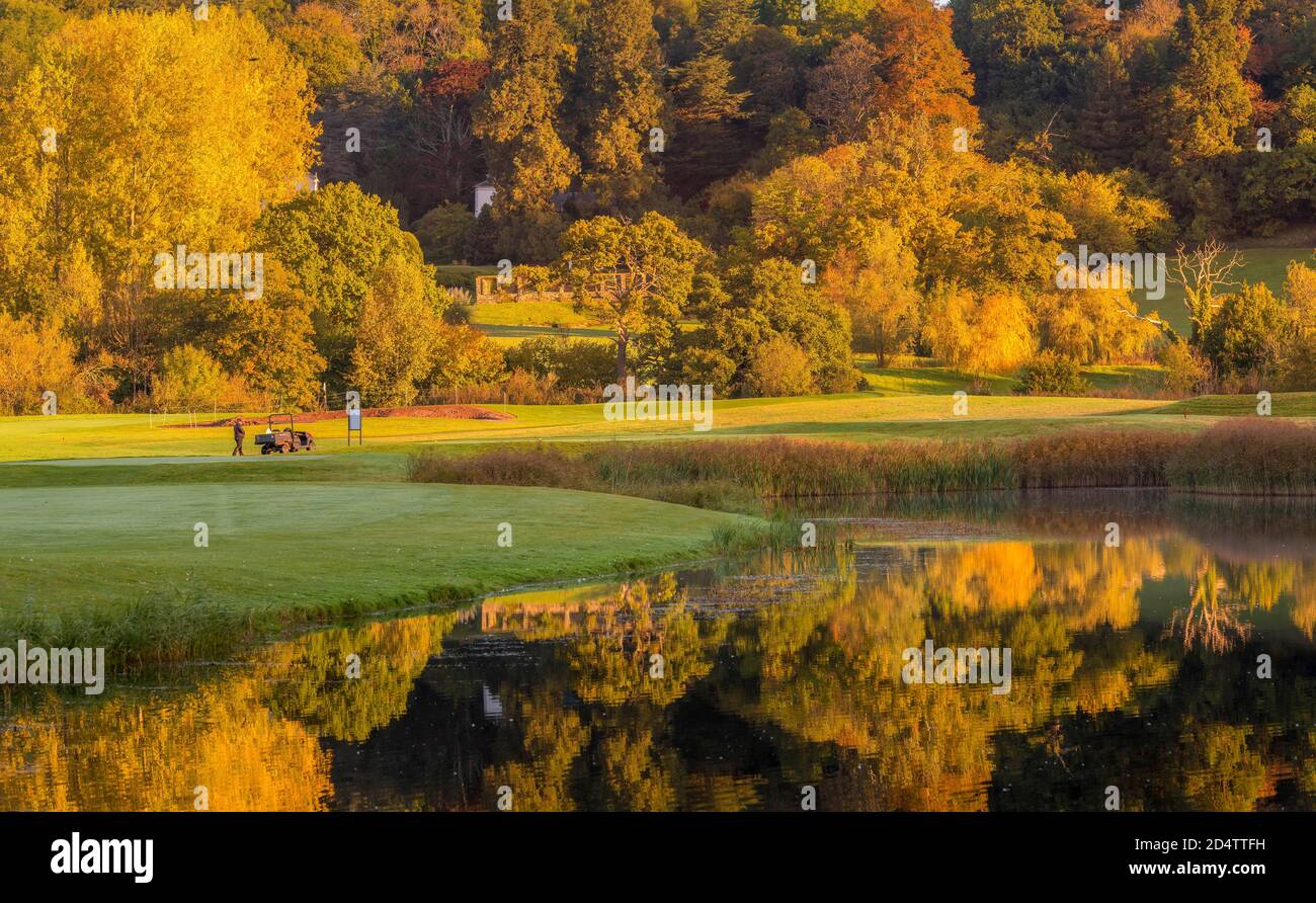 Caerleon, Newport Gwent, South Wales im Herbst Stockfoto