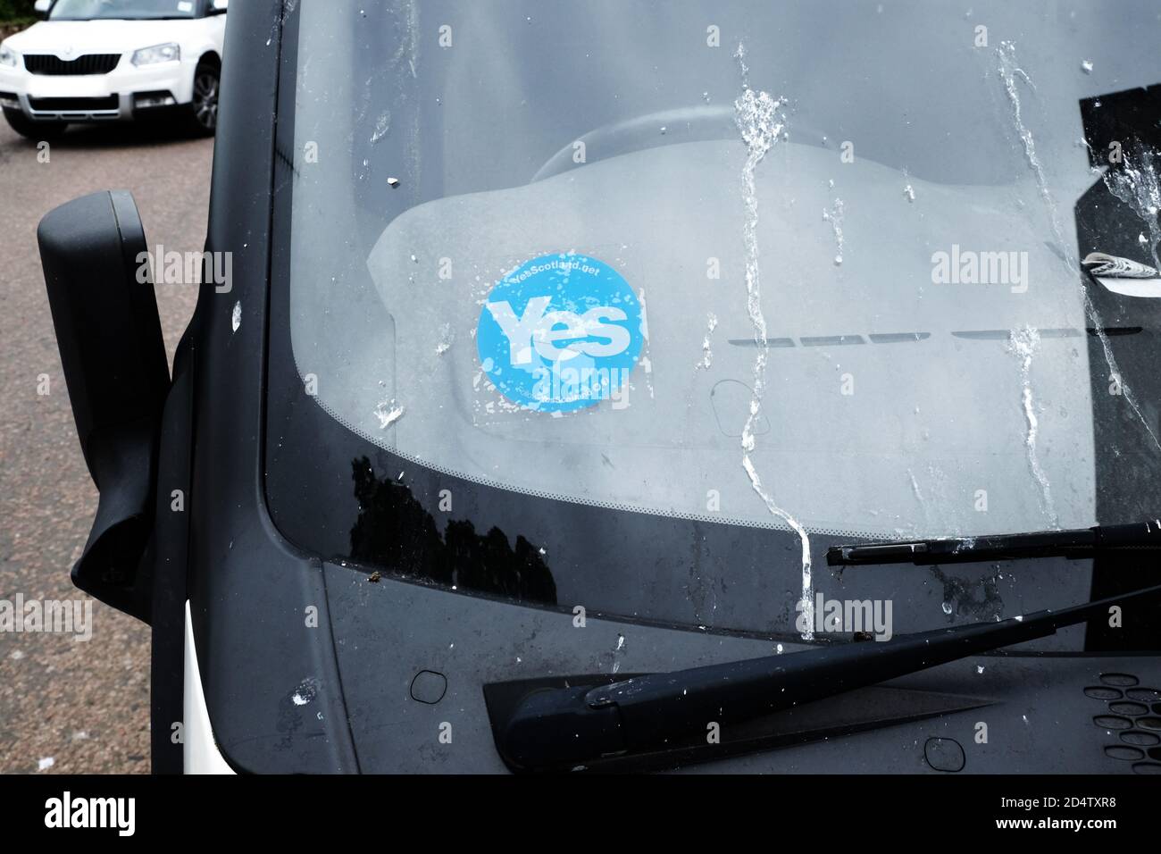 Sagen Sie Ja zu den schottischen Unabhängigkeitsaufklebern für das Referendum im Jahr 2014 // © Amy Muir Stockfoto
