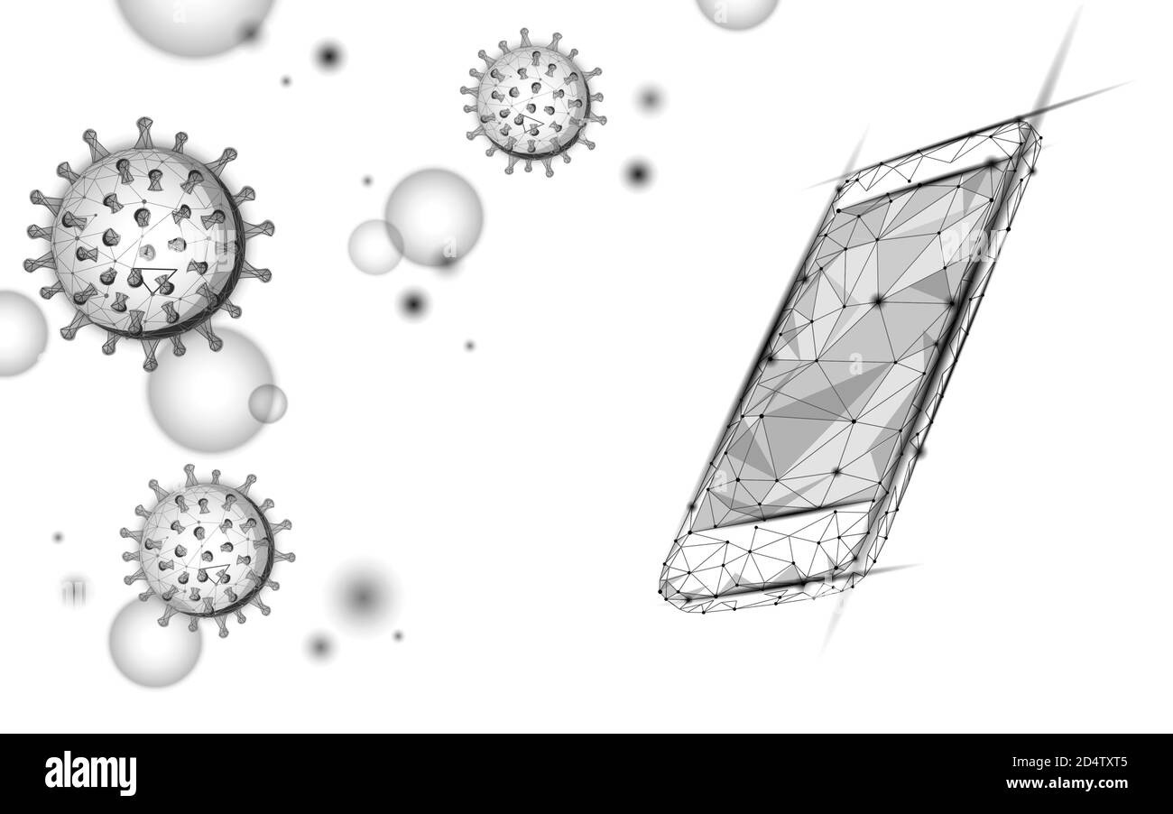 Telefon Service Reparatur helfen, das Konzept. Tödliche Mobile Smartphone Systemabsturz. Software Fehler Fehler Daten verloren. 3D-Virus Information Security Stock Vektor