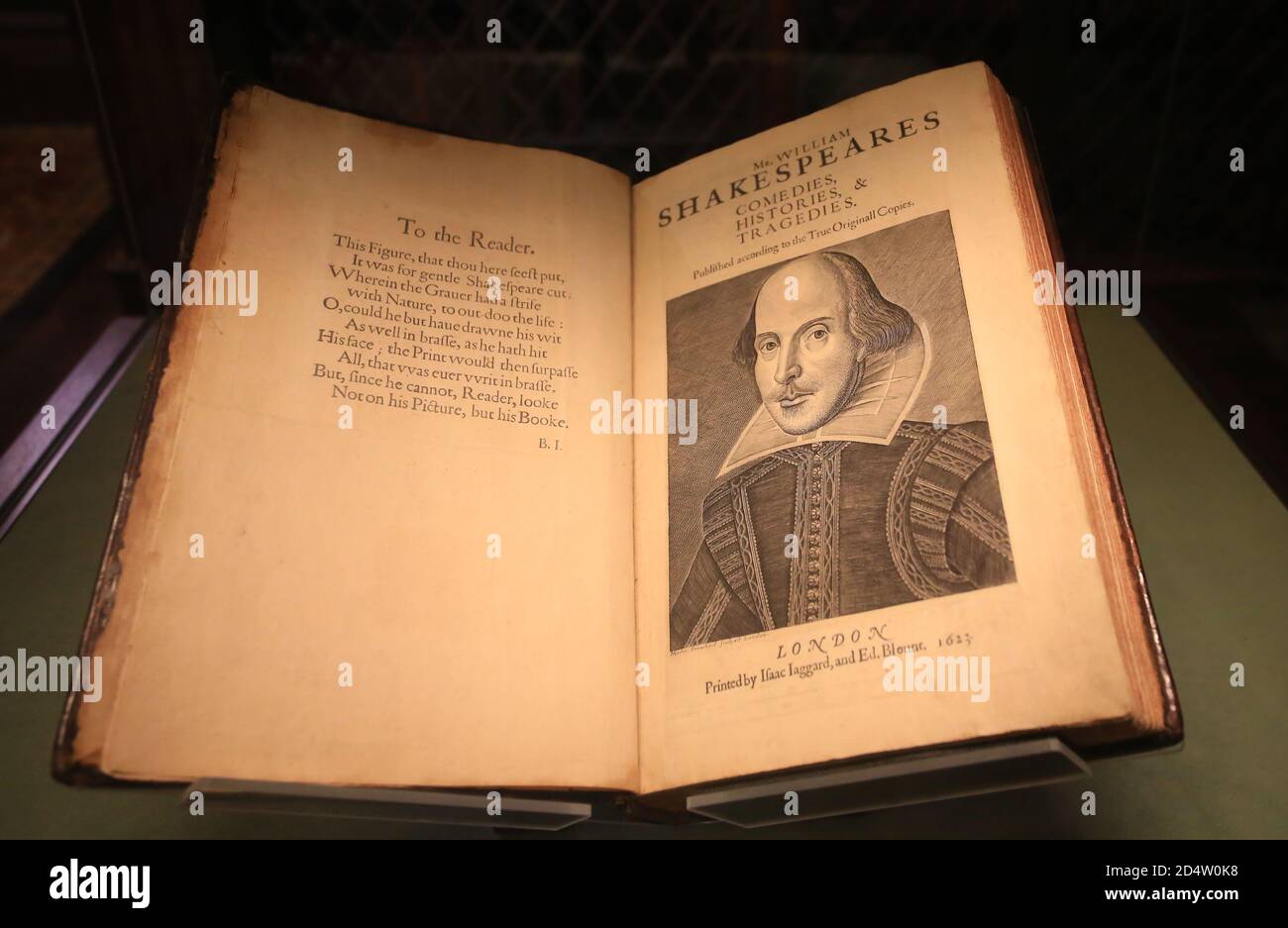 mr. william shakespeares Komödien, Geschichten und Tragödien. morgan Bibliothek und Museum in New York Stockfoto