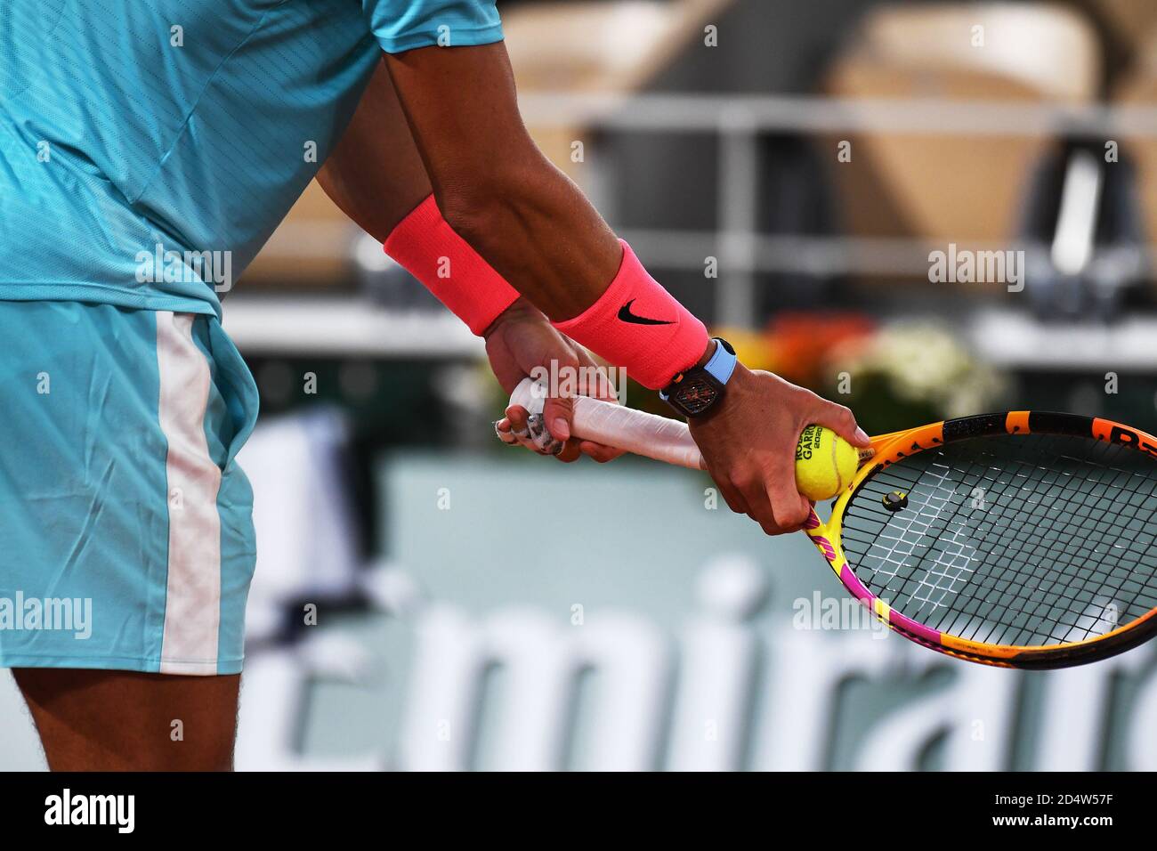 Paris, Frankreich. Oktober 2020. Roland Garros Paris Französisch Open 2020 Tag 15 111020 Rafael Nadal (ESP) in Herren Singles Finale Kredit: Roger Parker/Alamy Live News Stockfoto