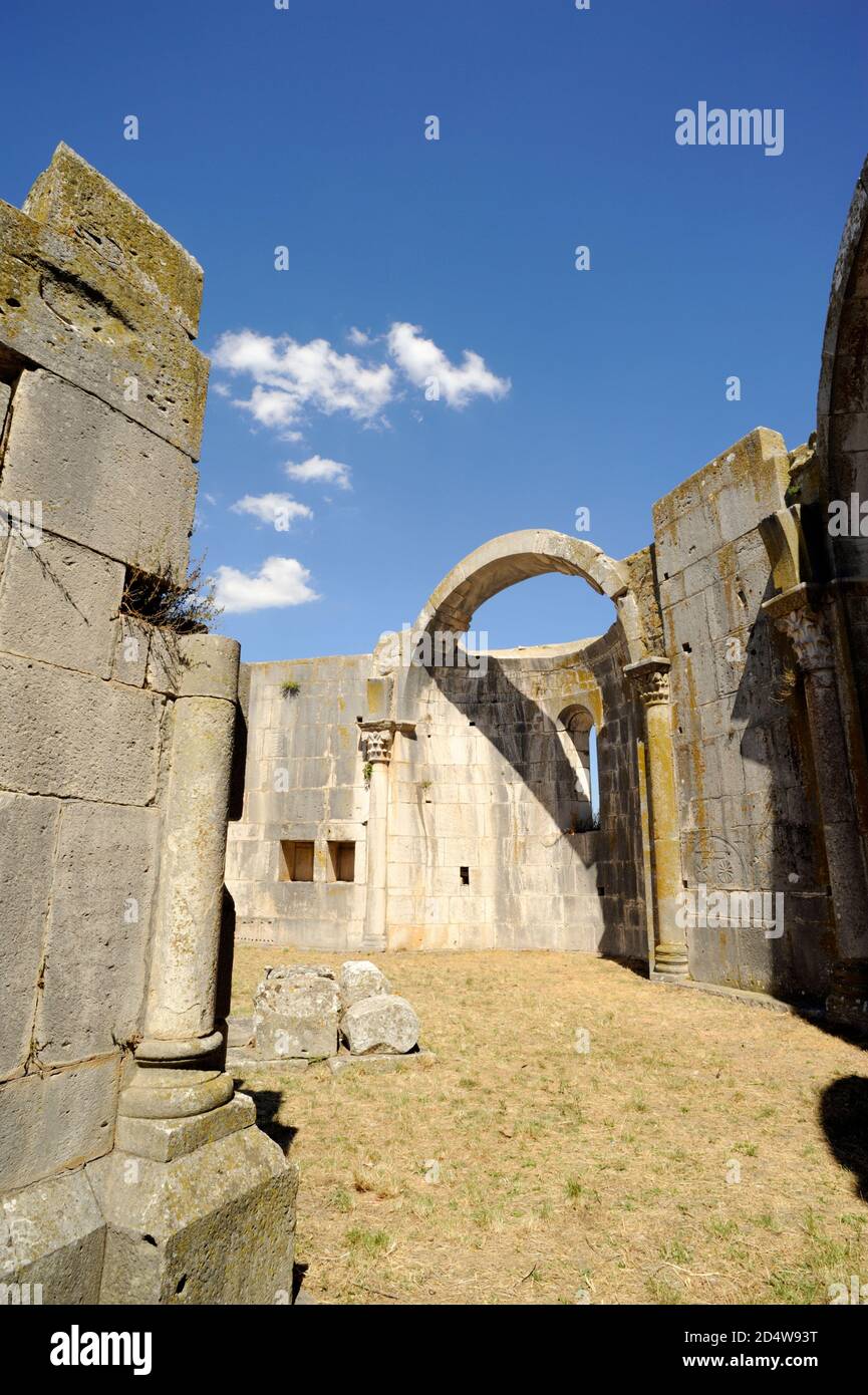 Italien, Basilikata, Venosa, Trinity Abbey, die unvollendete Kirche Stockfoto
