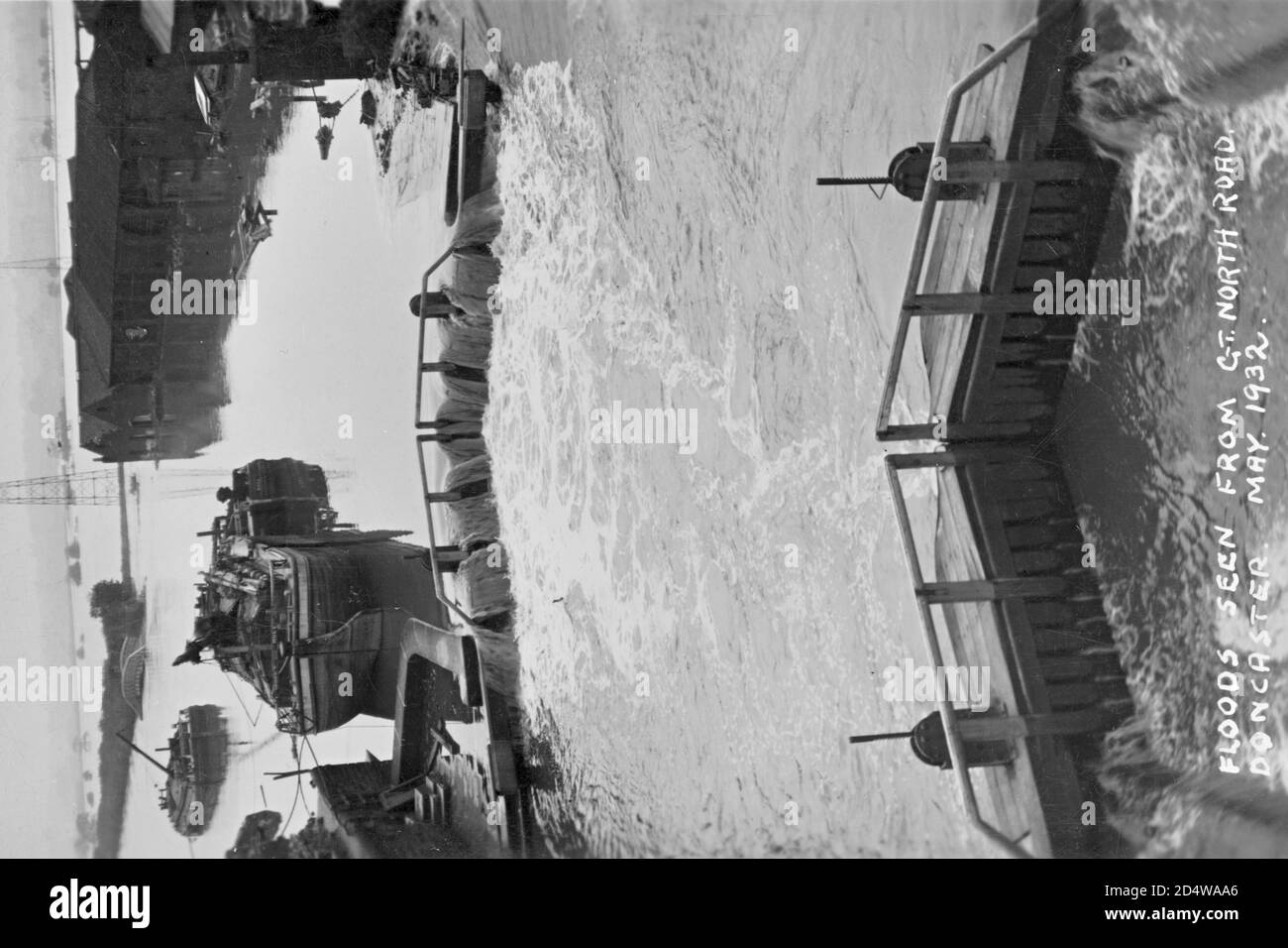 Bentley Arksey Doncaster überflutet 1932 Stockfoto