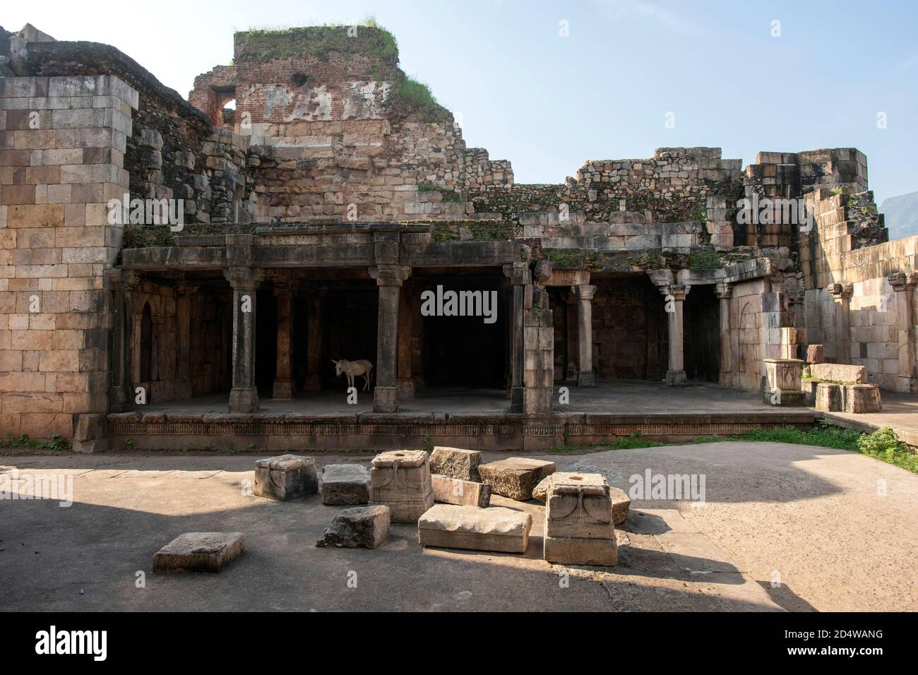 East Bhadra Gate, Champaner-Pavagadh Archaeological Park, UNESCO WELTKULTURERBE, Gujarat, Indien. Stockfoto