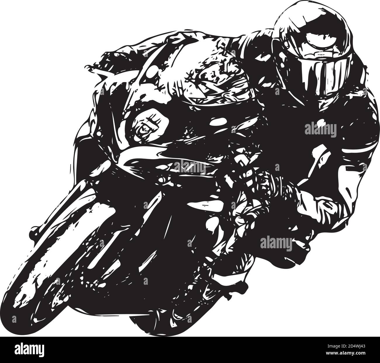 Vektor Zeichnung ein Sport extreme Motorrad. Stock Vektor