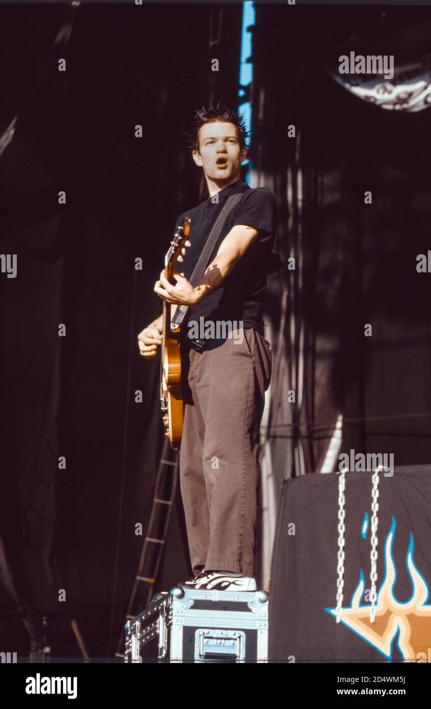 Sum 41 beim Reading Festival 2002, Reading, Berkshire, England, Großbritannien. Stockfoto