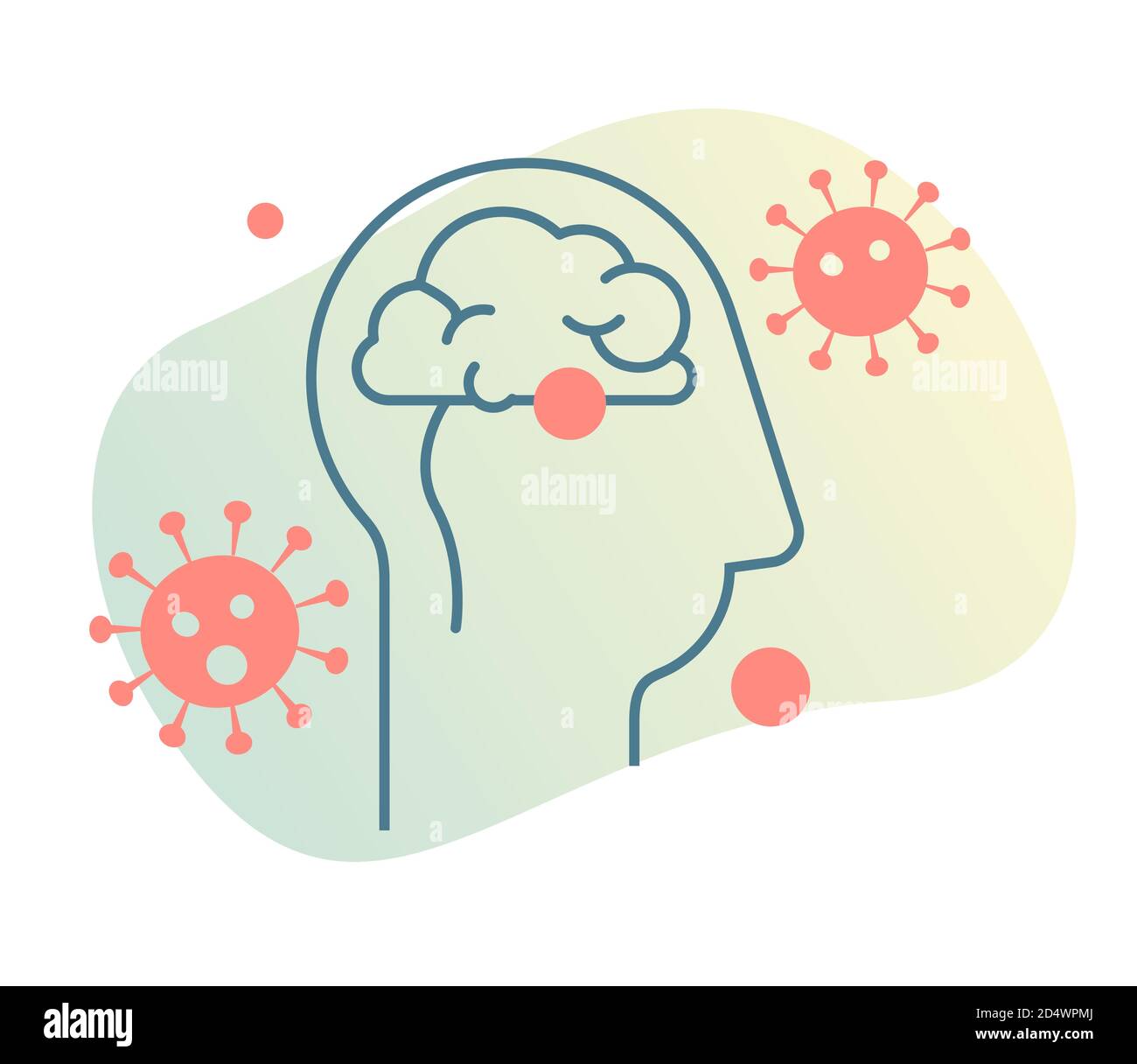 Coronavirus - psychische Gesundheit - Illustration als eps 10 Datei. Stock Vektor