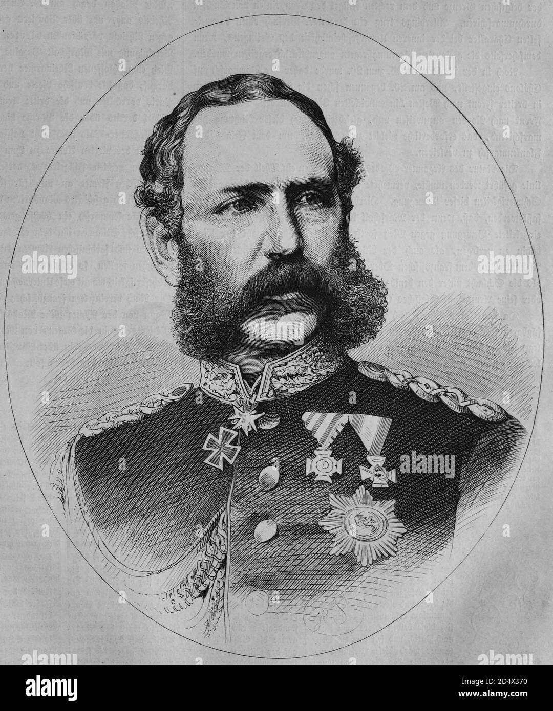 Albert, Kronprinz von Sachsen, illustrierte Kriegsgeschichte, Deutsch - Französischer Krieg 1870-1871 Stockfoto