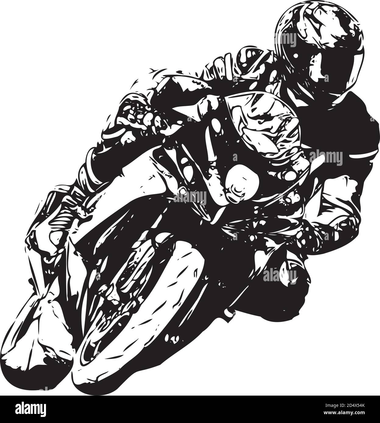 Vektor Zeichnung ein Sport extreme Motorrad Stock Vektor