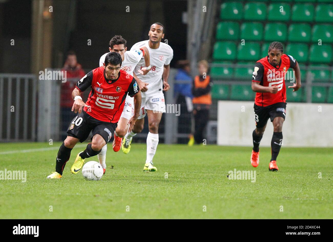 Silvio Romero von Stade Rennais während der 16 eme Finale Coupe de laLigue 2013 - 2014, Stade Rennais - AS Nancy Lorraine am 29 2013. Oktober in Roazon Parc ,Rennes - Foto Laurent Lairys / DPPI Stockfoto