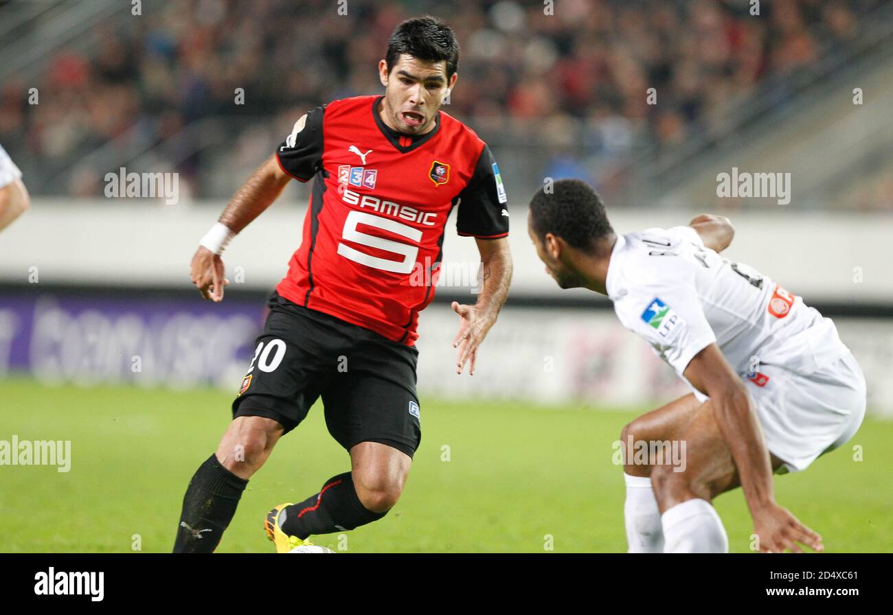 Silvio Romero von Stade Rennais während der 16 eme Finale Coupe de laLigue 2013 - 2014, Stade Rennais - AS Nancy Lorraine am 29 2013. Oktober in Roazon Parc ,Rennes - Foto Laurent Lairys / DPPI Stockfoto