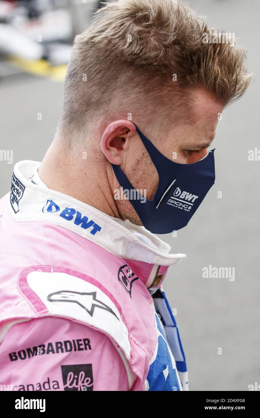 Nurburg, Deutschland. Oktober 2020. HULKENBERG Nico (ger), Racing Point F1 RP20, Portrait während der Formel 1 Aramco Grosser Preis der Eifel 2020, Eifel Grand Prix, vom 9. Bis 11. Oktober 2020 auf der N Credit: LM/DPPI/Xavi Bonilla/Alamy Live News Stockfoto