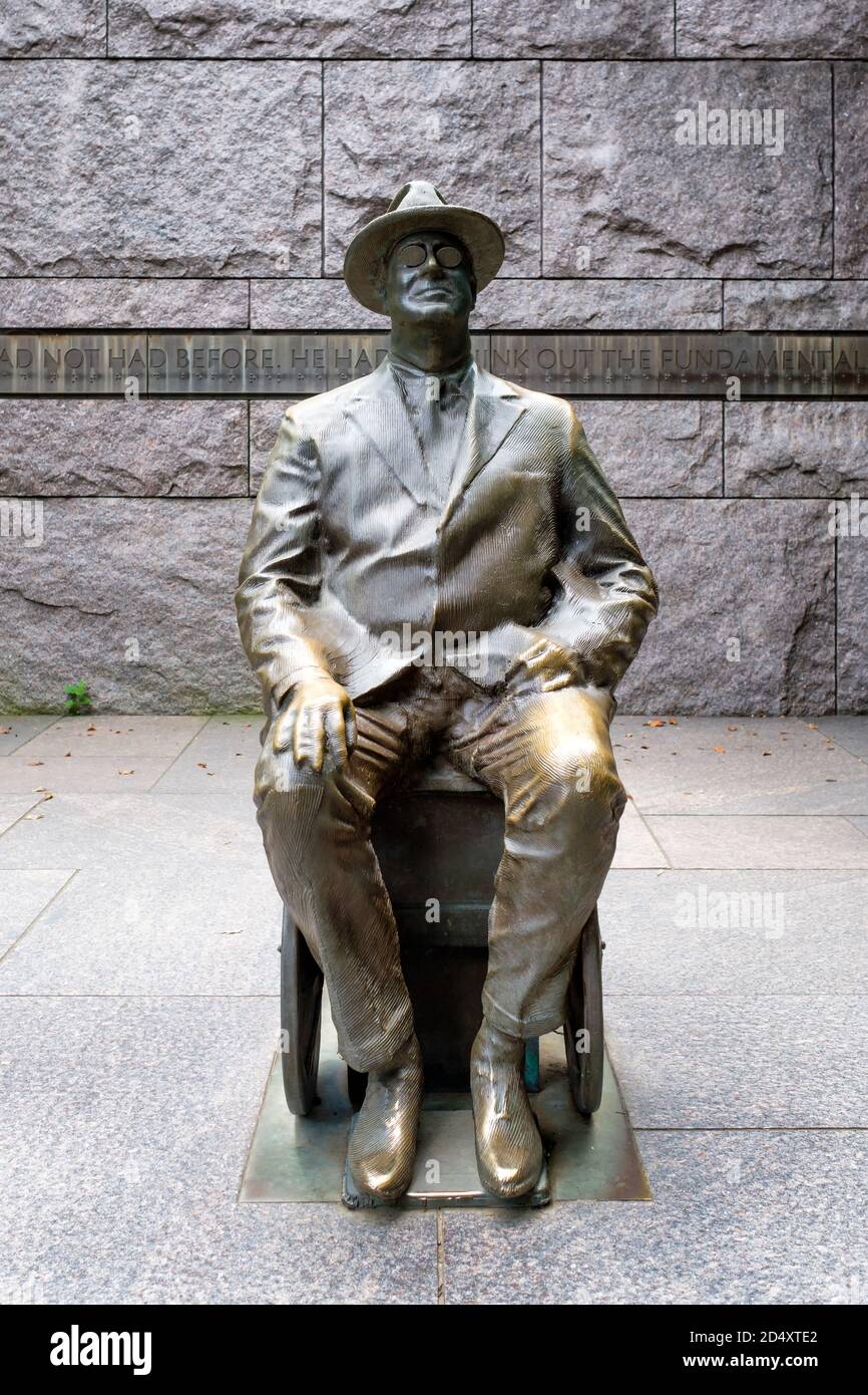 Detail des Franklin Delano Roosevelt Memorial in Washington D.C. Stockfoto
