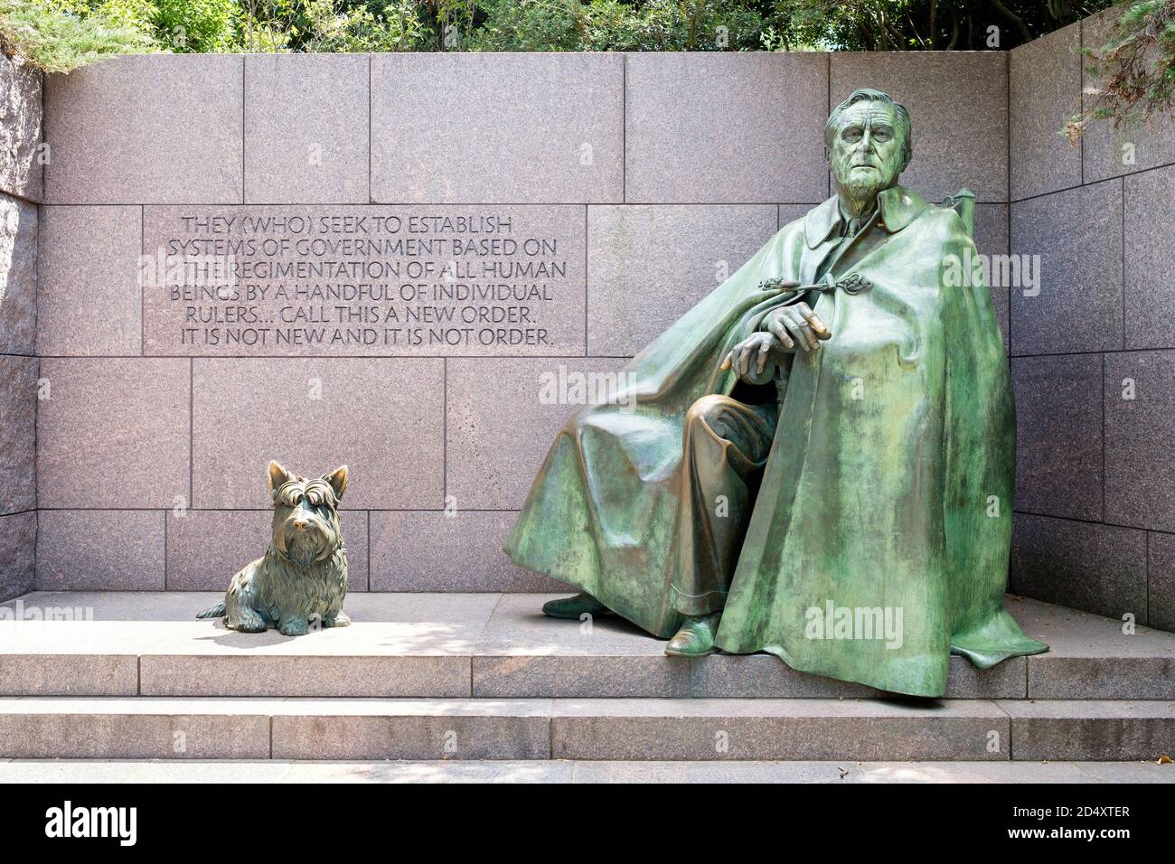 Detail des Franklin Delano Roosevelt Memorial in Washington D.C. Stockfoto