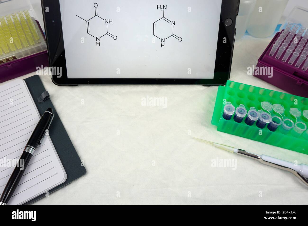 Molekularbiologische Laborforschung Hintergrund Stockfoto
