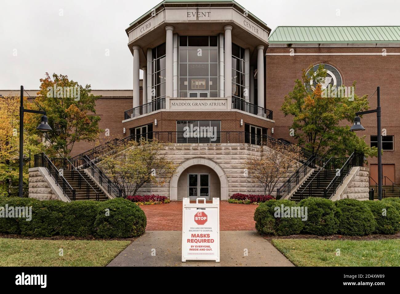 Nashville, Tennessee, USA, 11. Oktober 2020 Präsident Donald Trump und der ehemalige Vizepräsident Joe Biden sind geplant, ihre letzte Debatte persönlich in Nashville, Tennessee im Curb Event Center der Belmont University zu haben. Quelle: Sayre Berman/Alamy Live News Stockfoto