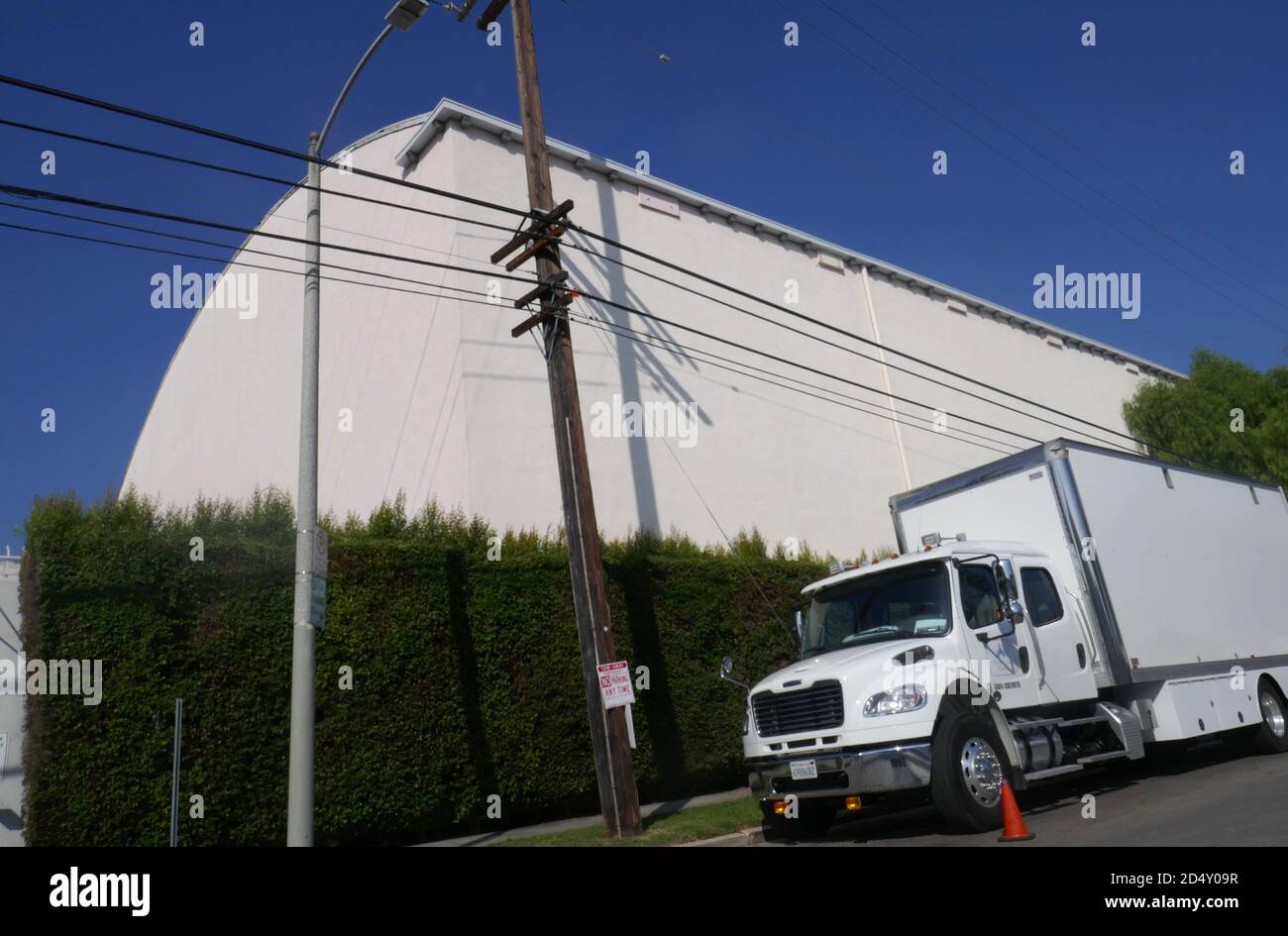 Los Angeles, Kalifornien, USA 11. Oktober 2020 EIN allgemeiner Blick auf die Atmosphäre der Sunset Las Palmas Studios, ehemals Hollywood Center Studios und General Service Studios, wo Lucille Ball und Desi Arnaz die ersten beiden Staffeln von 'I Love Lucy' filmten, Und wo die Addams Familie, Howard Hughes Hells Angels Film, Jeopardy, Rockford Files hier gefilmt und Stan Laurel und Oliver Hardy, Fred Astaire Cary Grant, Marx Brothers, James Cagney hier in 1040 N. Las Palmas Avenue am 11. Oktober 1995 in Los Angeles, Kalifornien, USA gefilmt. Foto von Barry King/Alamy Stockfoto Stockfoto