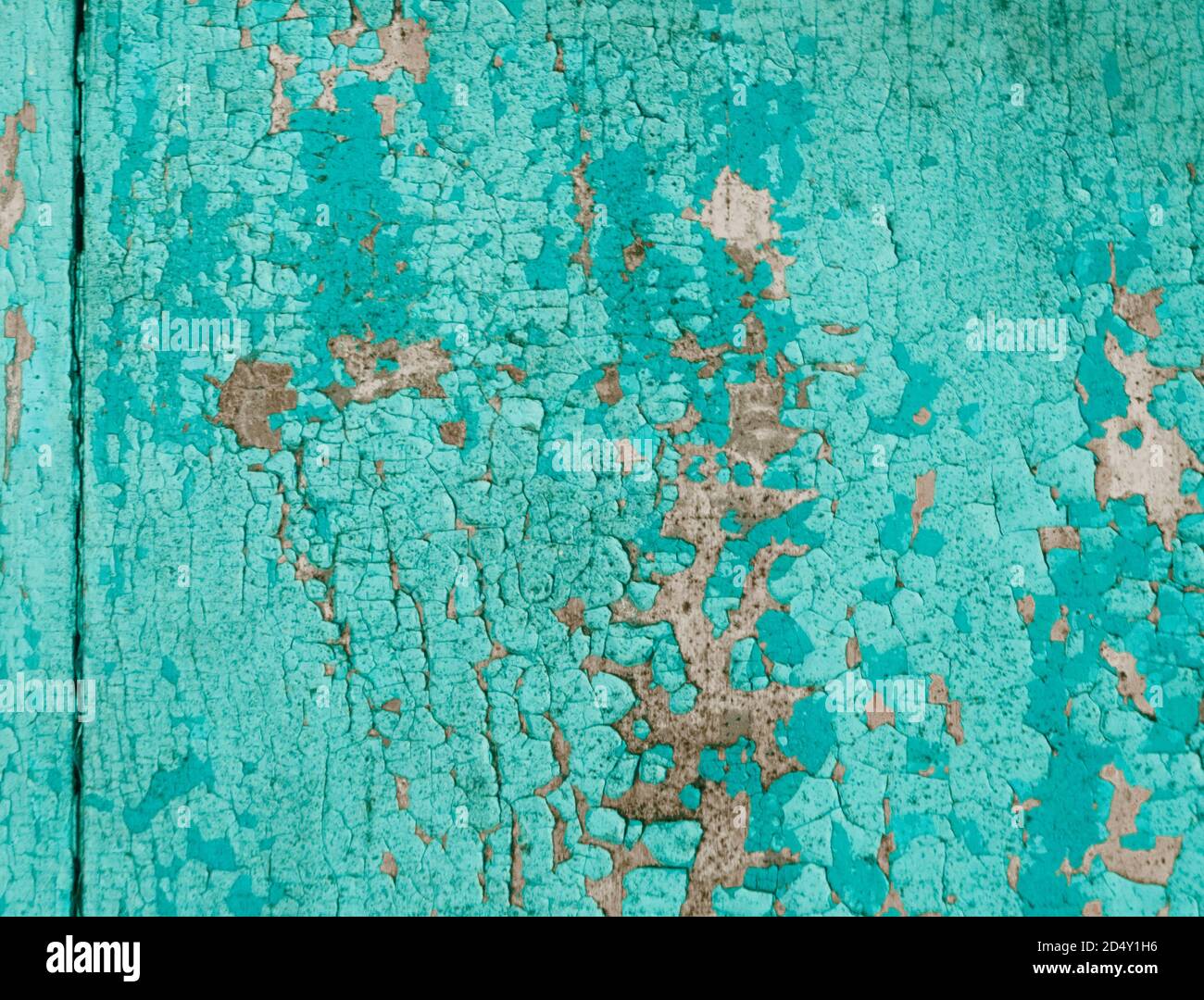 Gechipte vintage bemalten Holzhintergrund mit abblätternder Farbe und rau Textur Stockfoto