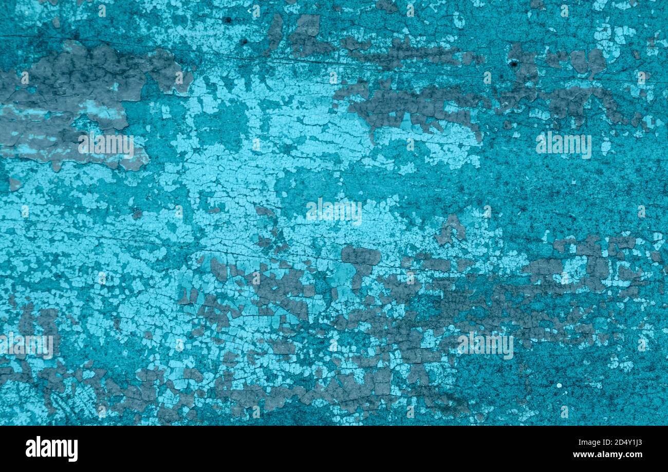 Gechipte vintage bemalten Holzhintergrund mit abblätternder Farbe und rau Textur Stockfoto