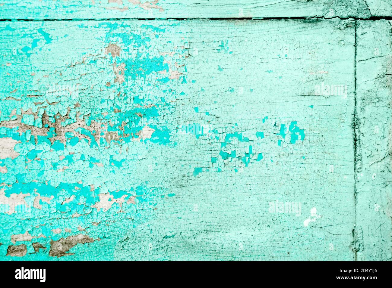 Gechipte vintage bemalten Holzhintergrund mit abblätternder Farbe und rau Textur Stockfoto