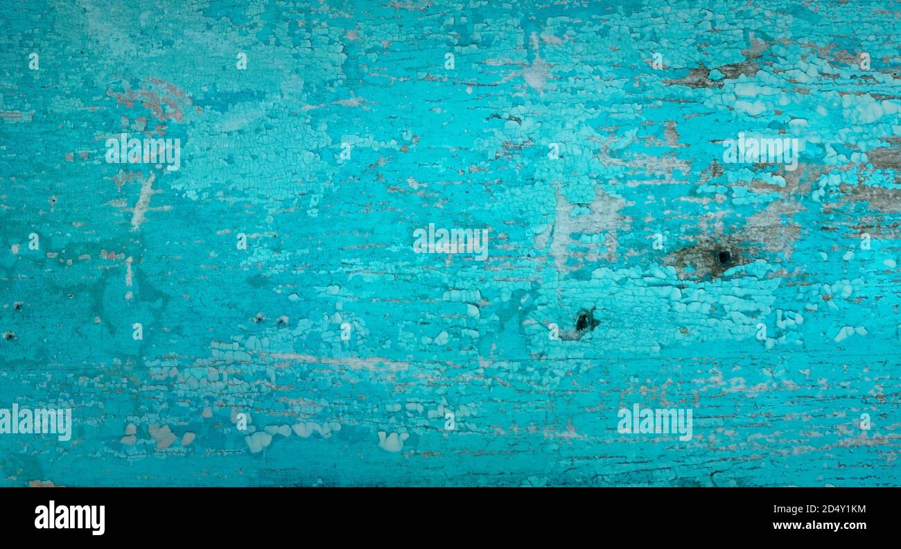 Gechipte vintage bemalten Holzhintergrund mit abblätternder Farbe und rau Textur Stockfoto