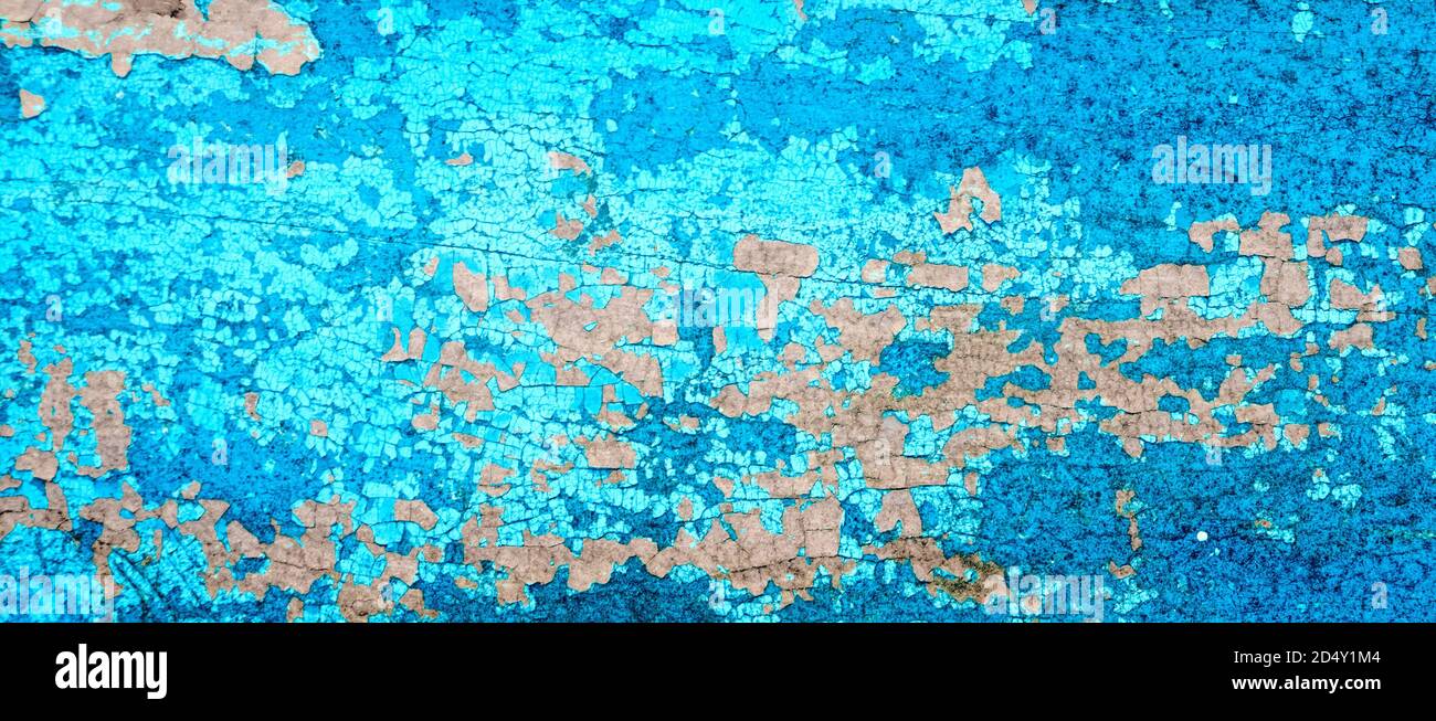 Gechipte vintage bemalten Holzhintergrund mit abblätternder Farbe und rau Textur Stockfoto