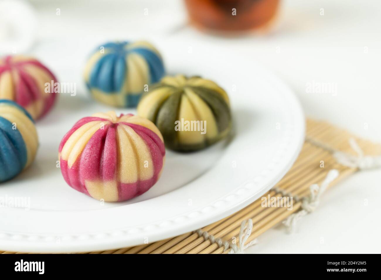 Traditionelle japanische Süßigkeiten Kuchen wagashi Stockfoto