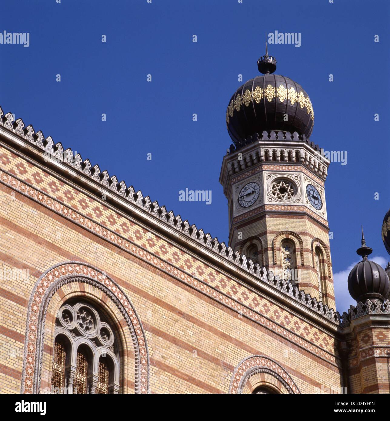 Detail der Dohany Street Synagoge in Budapest auch genannt Die große Synagoge Stockfoto