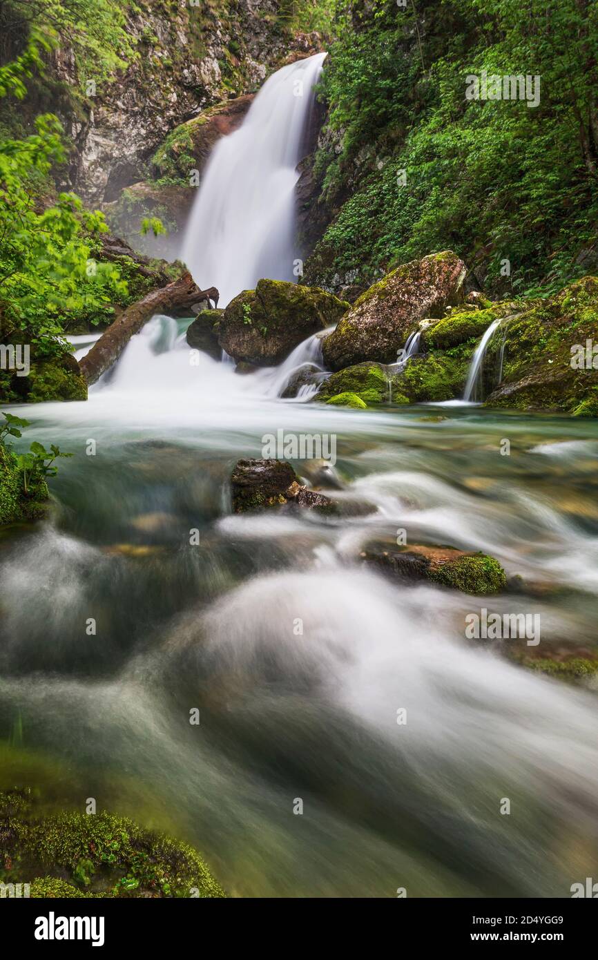 Italien Piemont Park von Marguareis - Cascata della Fontana Stockfoto