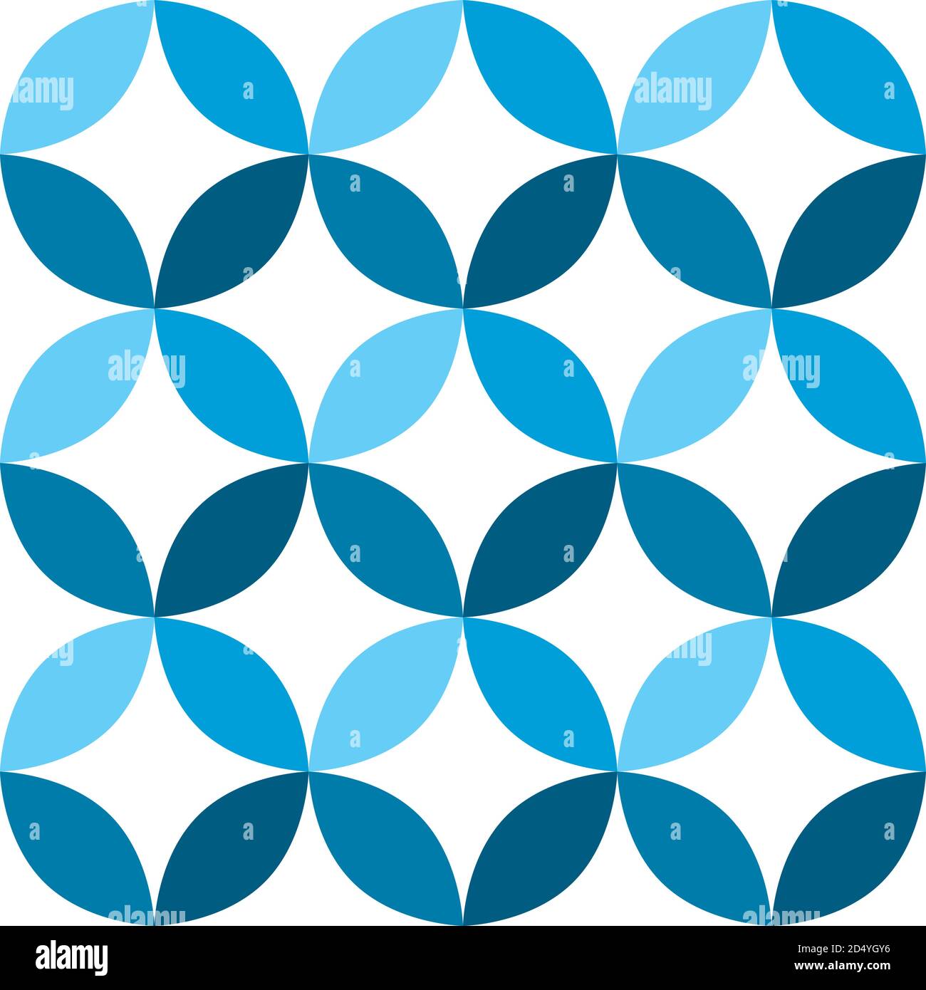 60er und 70er Jahre Retro Vektor nahtlose Muster in blau, Retro funky Stil Mitte des Jahrhunderts moderne geflieste Design mit geometrischen Motiv Stock Vektor