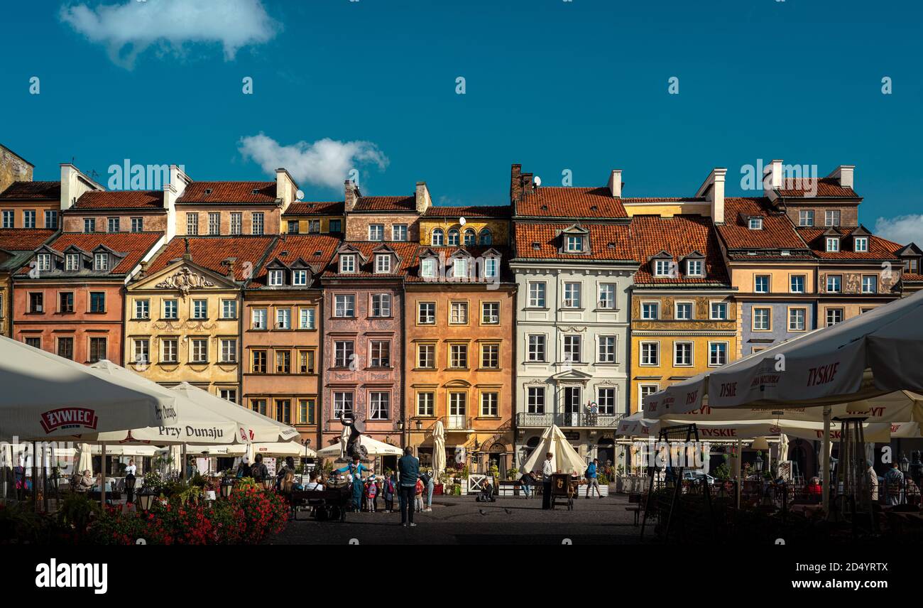 Marktplatz der Altstadt von Warschau Stockfoto