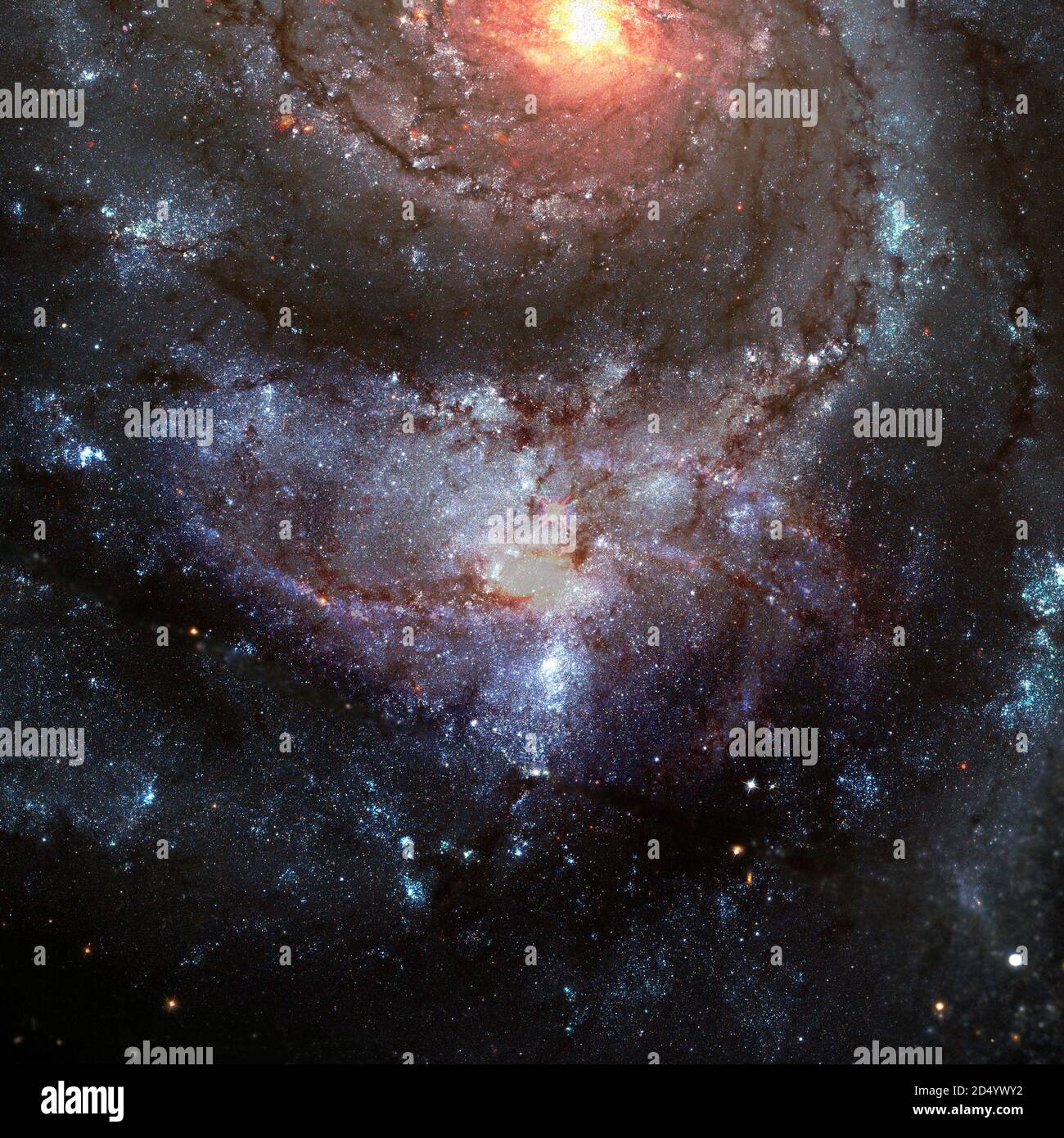 Spiralgalaxie. Tiefer Kosmos. Weltraum. Elemente dieses Bildes, die von der NASA eingerichtet wurden. Stockfoto