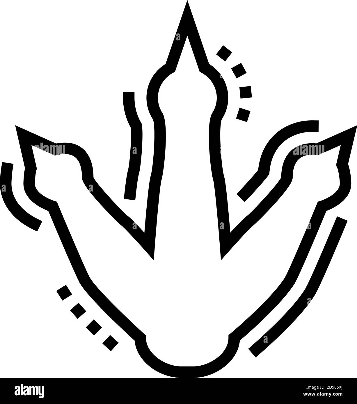 Dinosaurier Fußabdruck Linie Symbol Vektor Illustration Stock Vektor Dinosaurier Fußabdruck Linie Symbol Vektor Illustration Stock Vektor