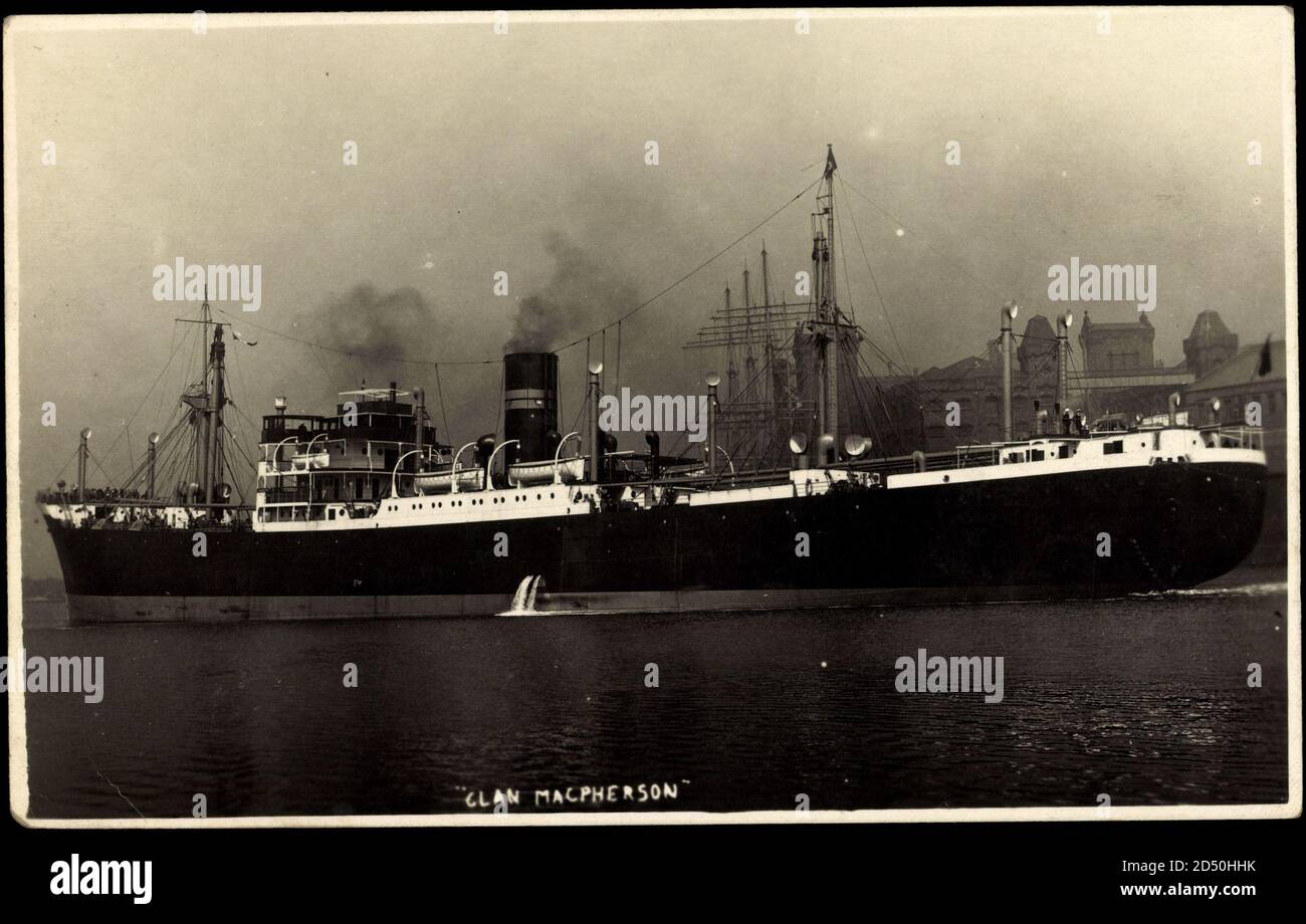 Dampfschiff Clan Macpherson am Hafen in Fahrt weltweit im Einsatz Stockfoto