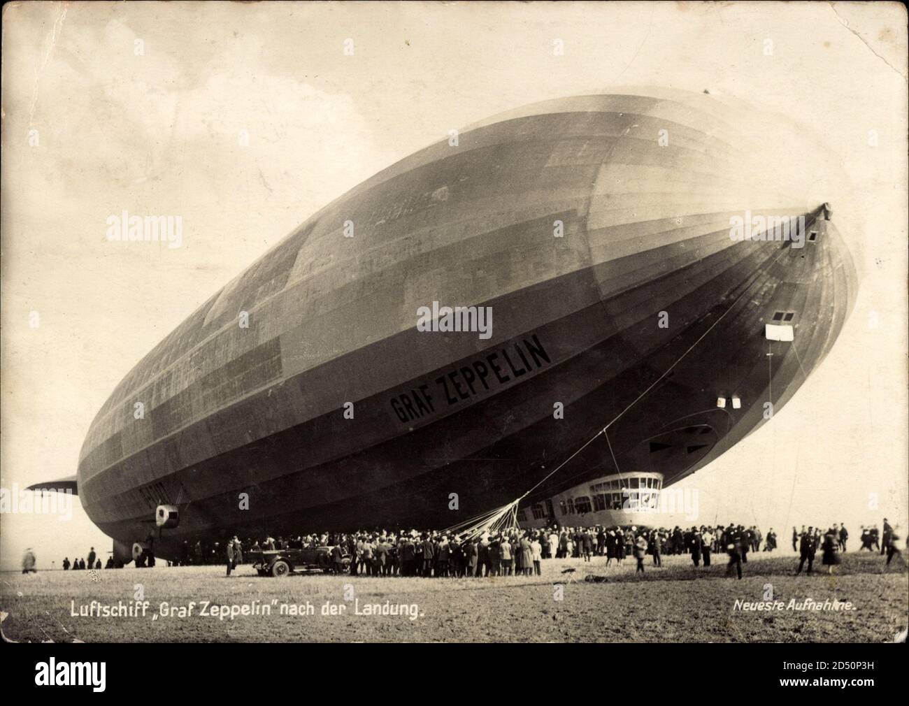 Luftschiff Graf Zeppelin nach der Landung, LZ 127 Stockfoto