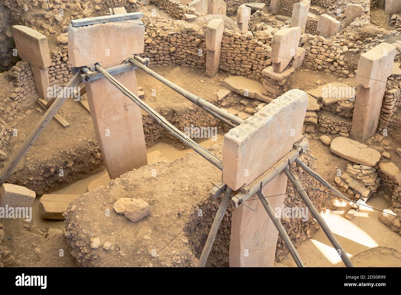 Archäologische Stätte von Gobekli Tepe in Südostanatolien, Türkei Stockfoto