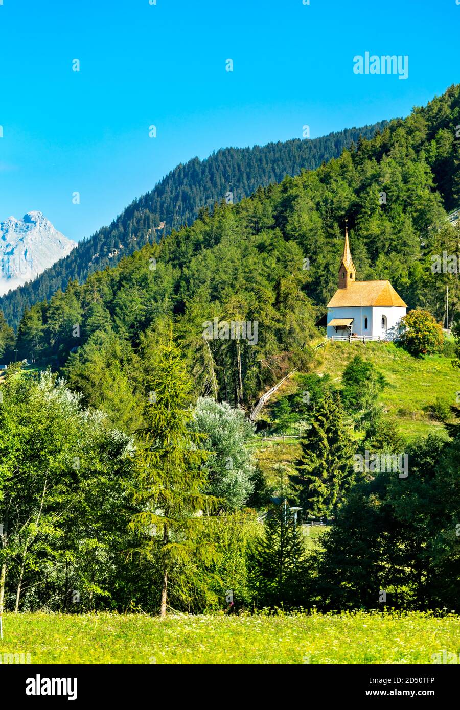 St. Anna Kapelle in Graun im Vinschgau in Südtirol, Italien Stockfoto