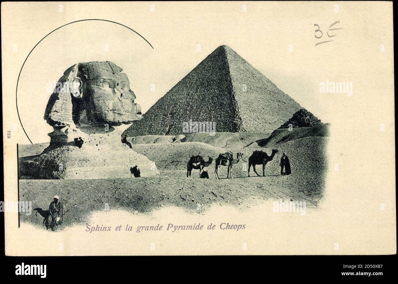 Gizeh Ägypten, Sphinx, La grande Pyramide de Cheops Stockfoto