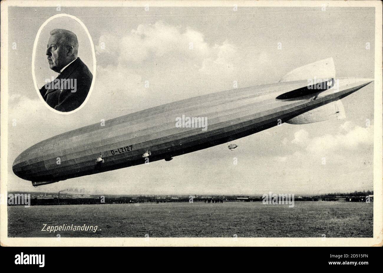 Zeppeline LZ 127, Graf Zeppelin, Luftfahrtingenieur Hugo Eckener weltweit im Einsatz Stockfoto