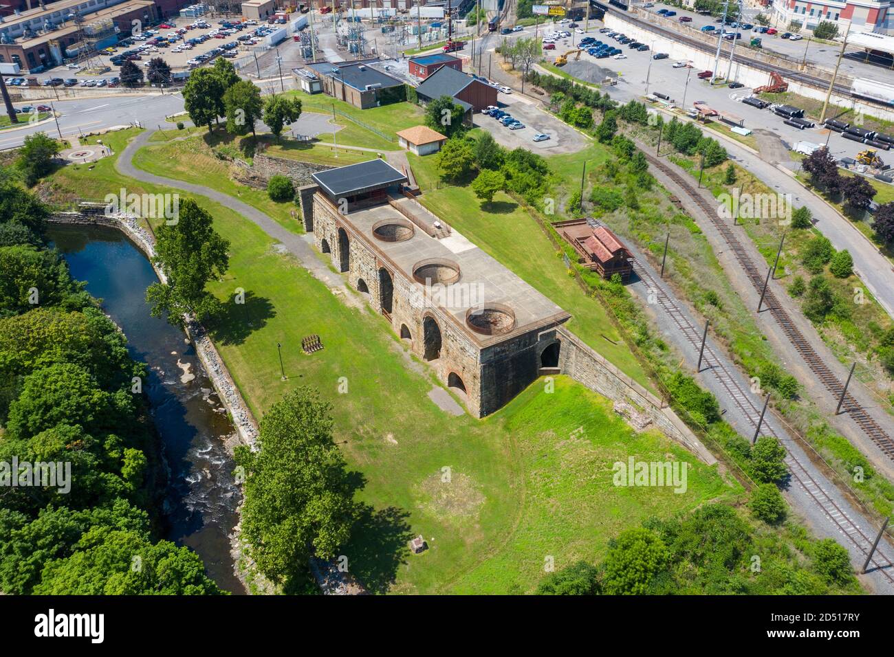 Scranton Eisenöfen, Museum und historische Stätte, Scranton, NY, USA Stockfoto
