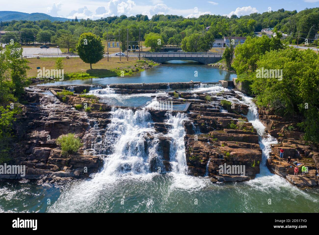 Wasserfälle von La Chute, Ticonderoga, New York Stockfoto