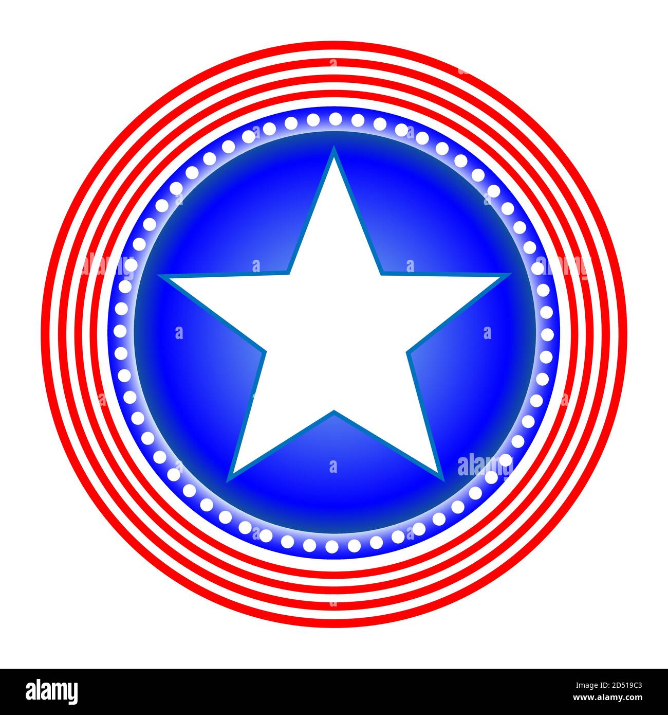 American Star Symbol Emblem Logo Symbol isoliert Stock Vektor