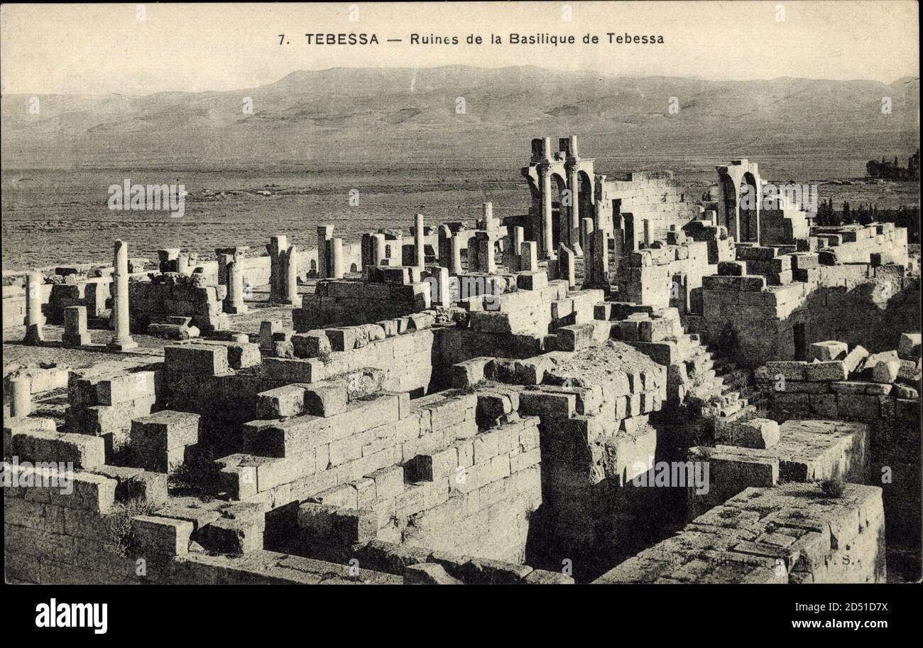 Tebessa Algerien, Ruines de la Basilique de Tebessa - weltweite Nutzung Stockfoto