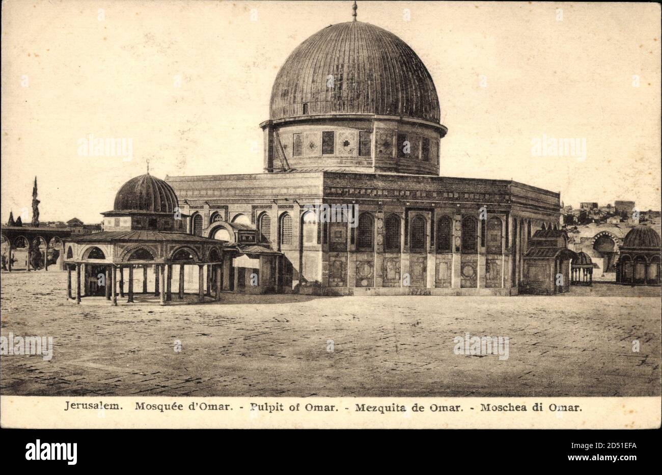 Jerusalem Israel, Mosqueé d'Omar, Platz, Kuppel, Pavillon Stockfoto