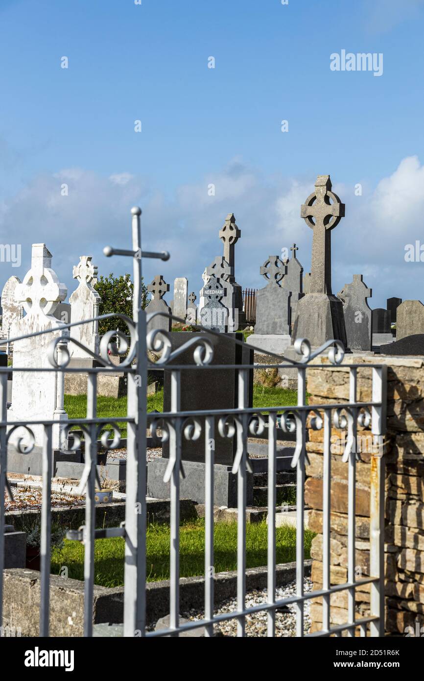Killeen alter Friedhof in der Nähe von Louisburgh, County Mayo, Irland Stockfoto