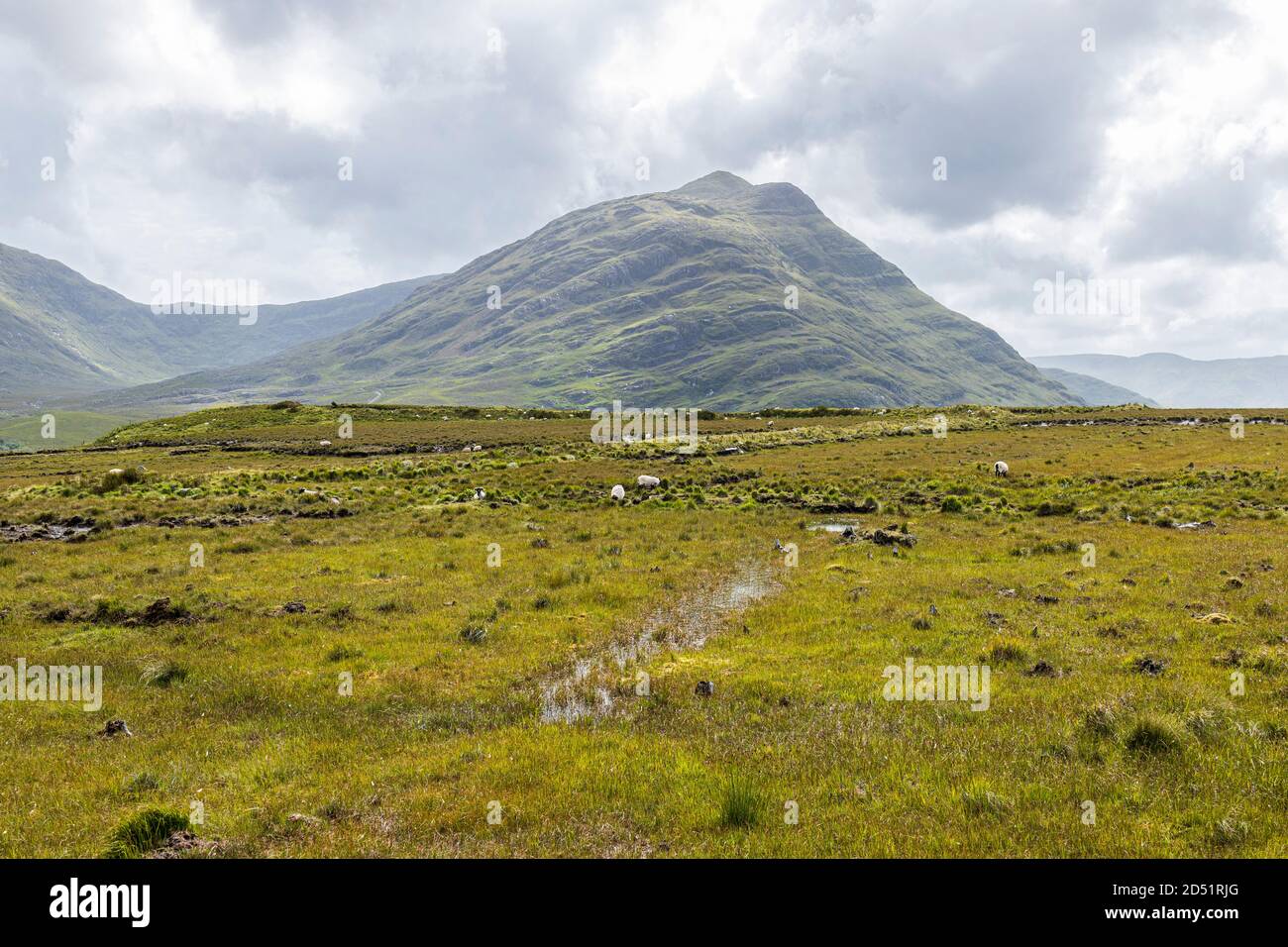 Dramatische Landschaft entlang des westlichen Weges Spaziergang in Tawnyard, County Mayo, Irland Stockfoto