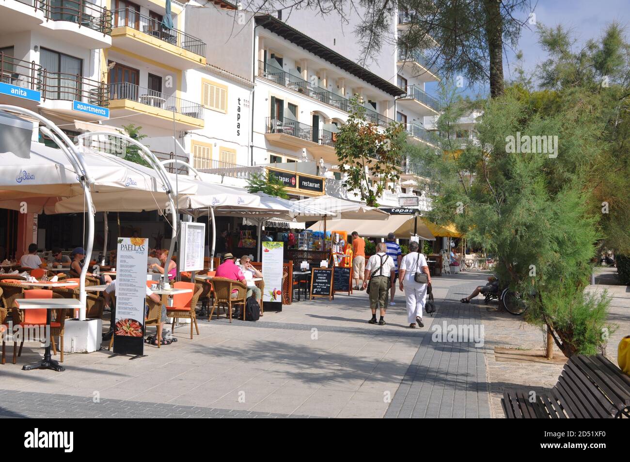 Direkt Am Meer Puerto Pollensa Stockfoto