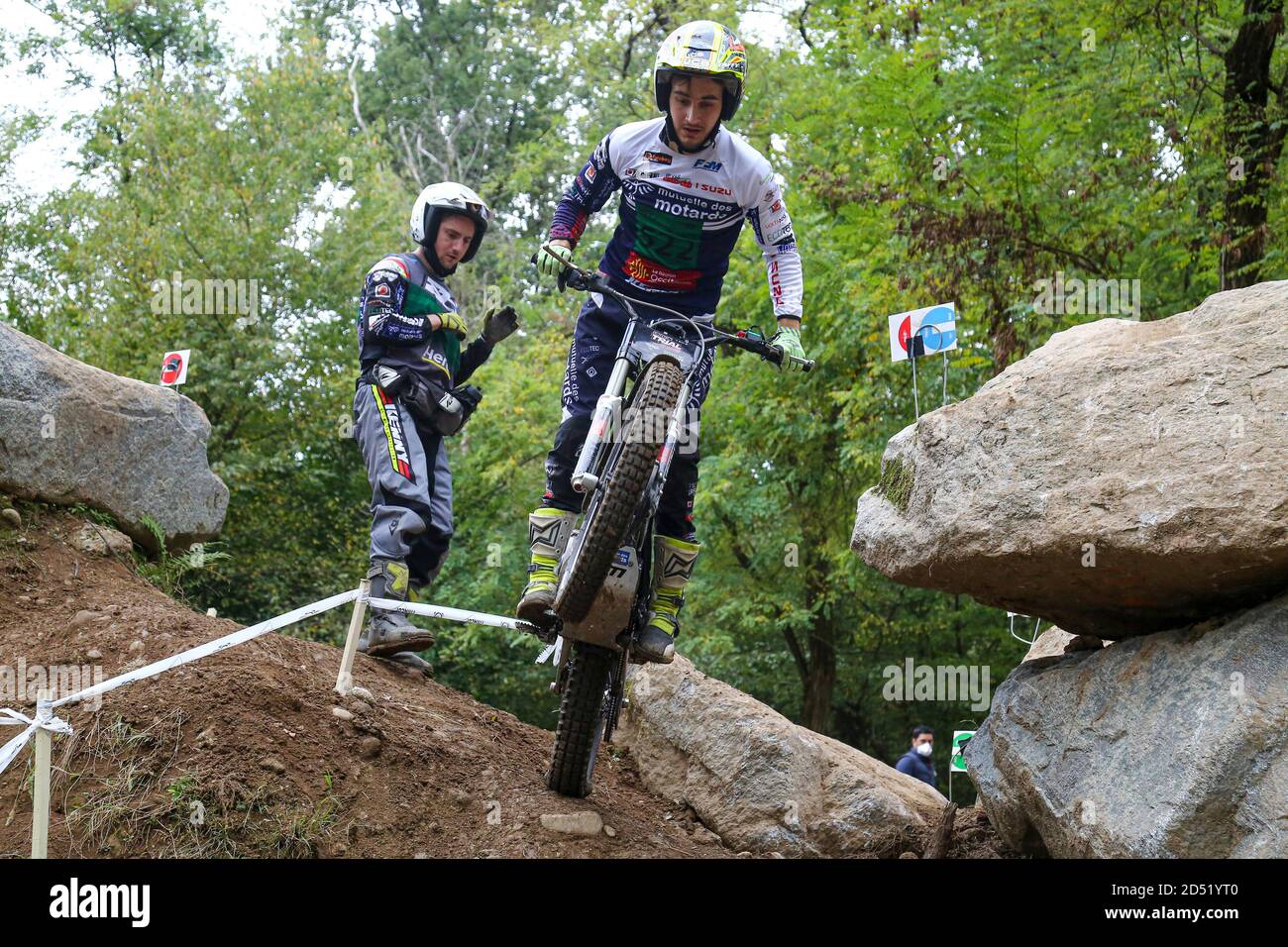 Julien Perret (Electric Motion / Trial-E) während der Hertz FIM Trial World Championship (Runde 4) auf dem Moto Club Lazzate Circuit am 11. Oktober 2020 in Stockfoto