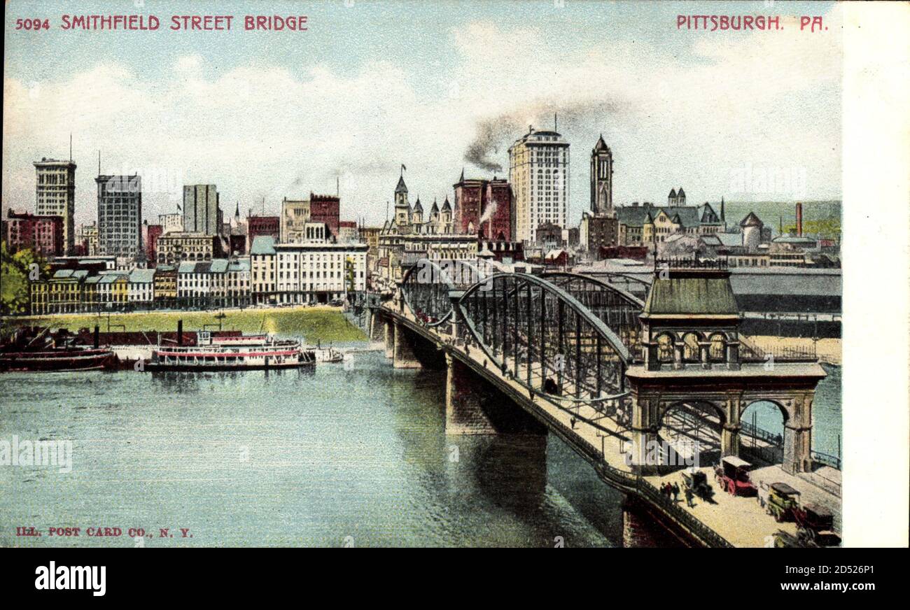 Pittsburgh Pennsylvania USA, Smithfield Street Bridge – weltweite Nutzung Stockfoto