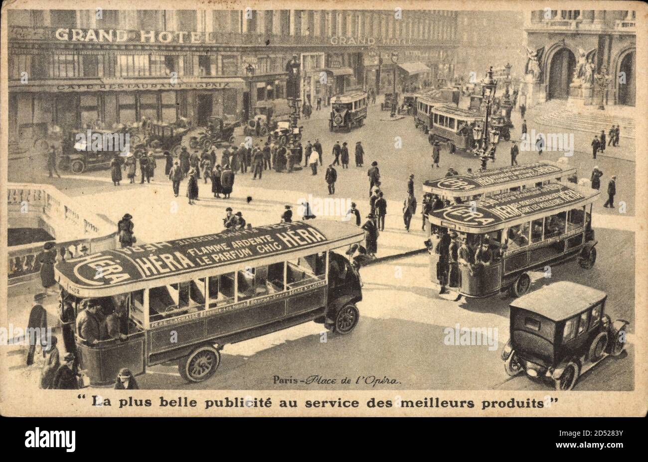 Paris, Place de l'Opéra, La Plus Belle publicité, Service meuilleurs produits – weltweite Nutzung Stockfoto